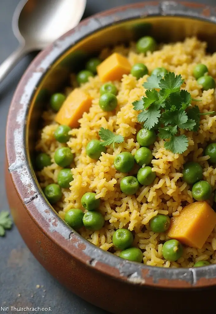 25 Easy Indian Rice Recipes You’ll Cook Again And Again 6 25 Easy Indian Rice Recipes You’ll Cook Again And Again - 6. Peas Pulao