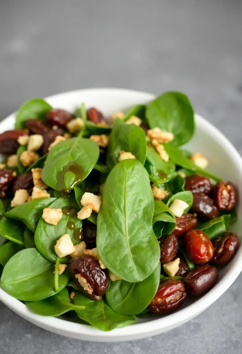 25 Fresh And Healthy Indian Veg Salad Recipes Youll Love 18. Spinach and Date Salad
