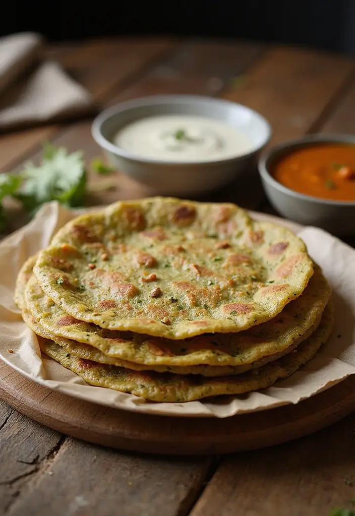 25 Healthy Indian Breakfast Recipes To Fuel Your Day 10 25 Healthy Indian Breakfast Recipes To Fuel Your Day - 10. Methi Thepla: Spiced Fenugreek Flatbreads