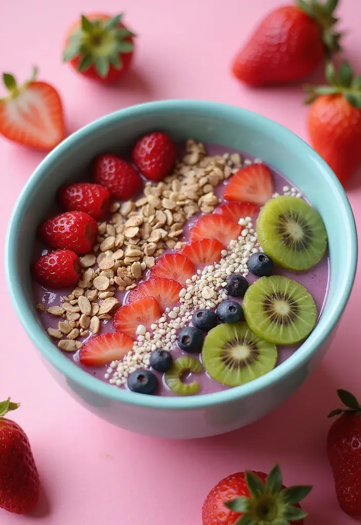 25 Healthy Indian Breakfast Recipes To Fuel Your Day 22 25 Healthy Indian Breakfast Recipes To Fuel Your Day - 22. Healthy Smoothie Bowl: A Refreshing Start