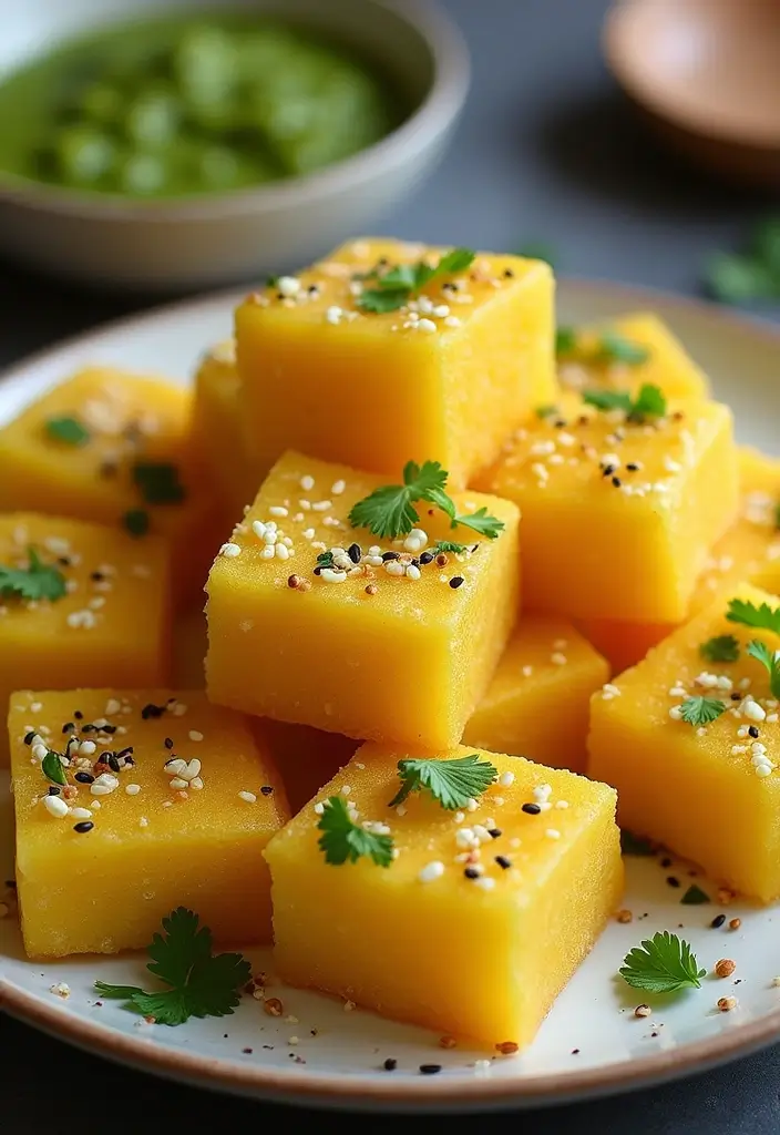 25 Healthy Vegetarian Indian Recipes Clean Eating Friendly 11 25 Healthy Vegetarian Indian Recipes Clean Eating Friendly - 11. Dhokla (Steamed Chickpea Cake)