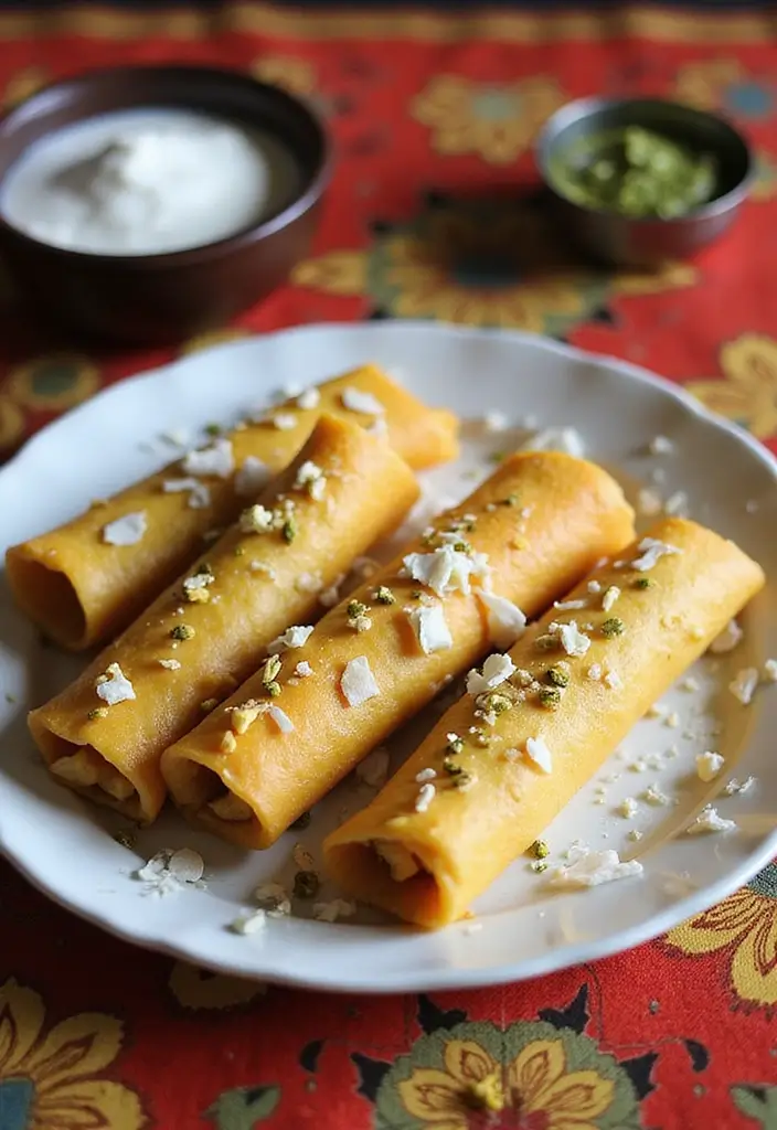 25 Healthy Vegetarian Indian Recipes Clean Eating Friendly 16 25 Healthy Vegetarian Indian Recipes Clean Eating Friendly - 16. Khandvi (Chickpea Flour Rolls)