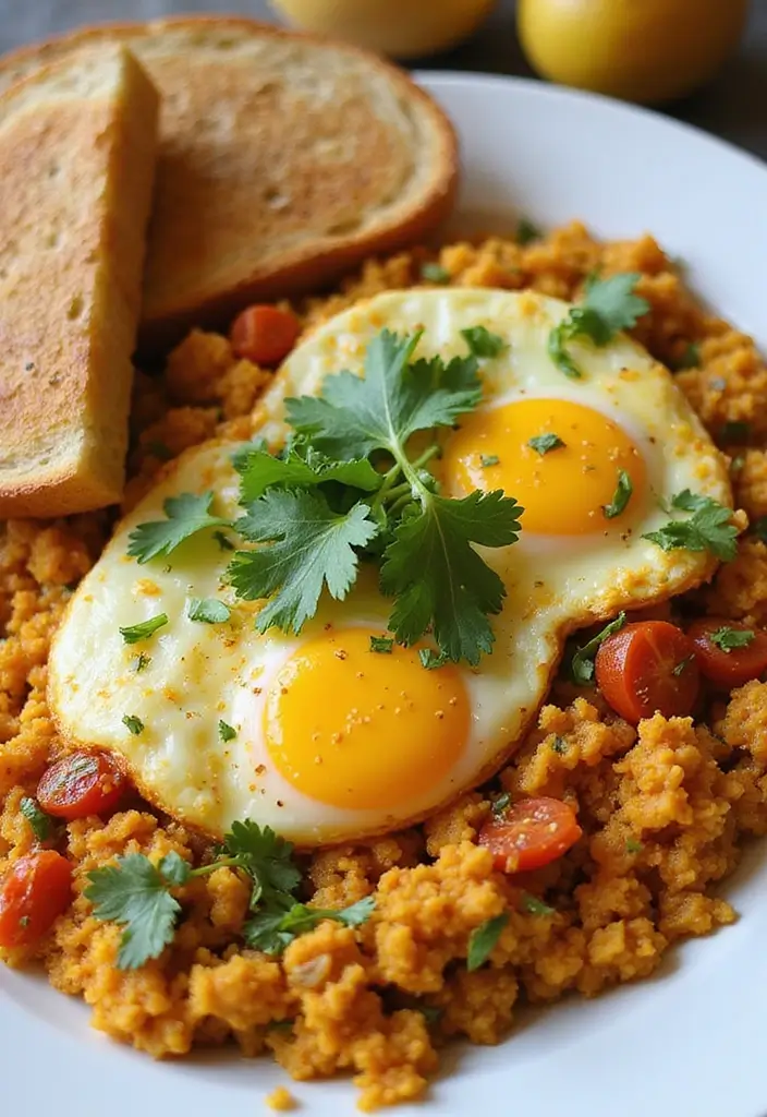 25 Indian Egg Breakfast Recipes You’ll Want Every Morning 2 25 Indian Egg Breakfast Recipes You’ll Want Every Morning - 2. Egg Bhurji (Spicy Scrambled Eggs)