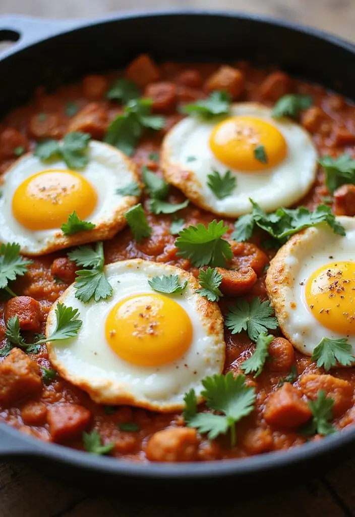 25 Indian Egg Breakfast Recipes You’ll Want Every Morning 3 25 Indian Egg Breakfast Recipes You’ll Want Every Morning - 3. Shakshuka with Indian Spices