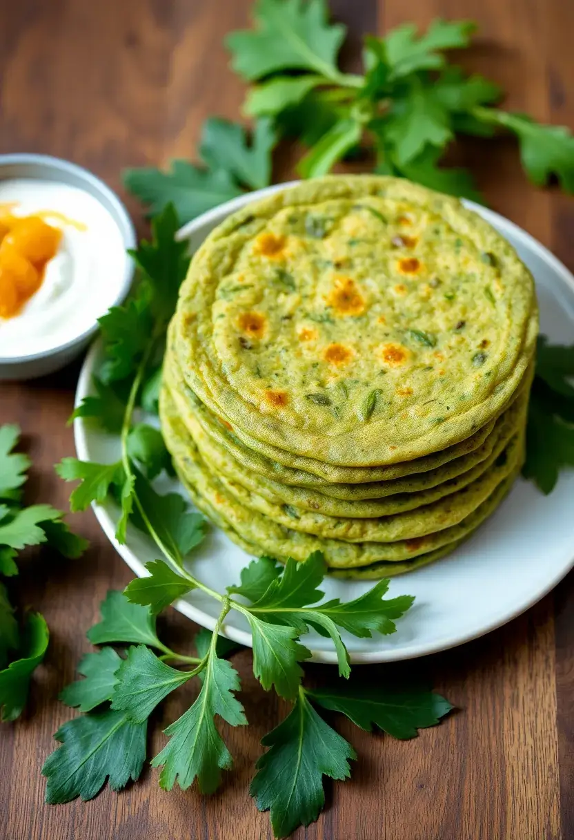 25 No Onion No Garlic Indian Recipes That Still Taste Amazing 13. Methi Thepla Fenugreek Flatbread