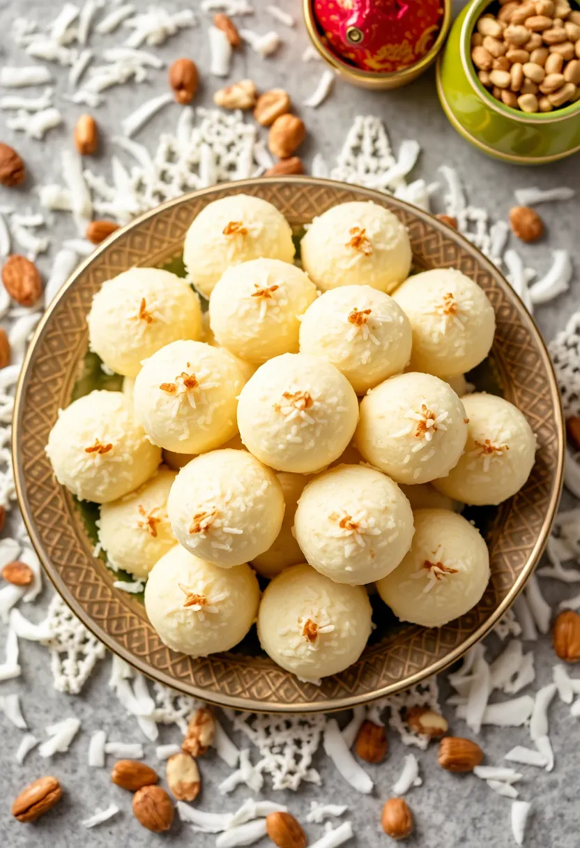 25 No Onion No Garlic Indian Recipes That Still Taste Amazing 22. Coconut Ladoo Coconut Balls