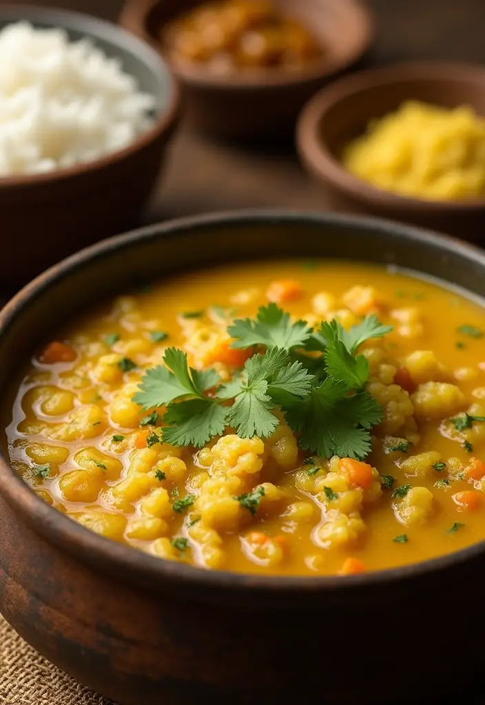 25 No Onion No Garlic Indian Recipes That Still Taste Amazing 5. Khichdi Spiced Lentil and Rice Dish