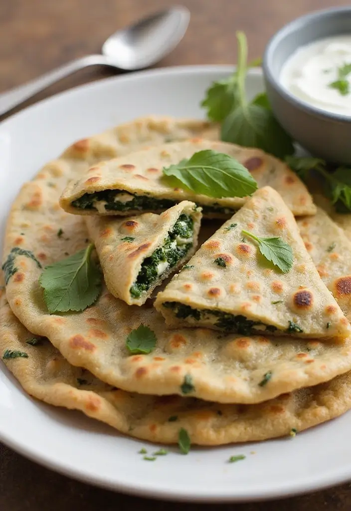 25 Quick Indian Lunch Box Recipes Perfect For Busy Office Days 11 25 Quick Indian Lunch Box Recipes Perfect For Busy Office Days - 11. Spinach and Feta Stuffed Paratha