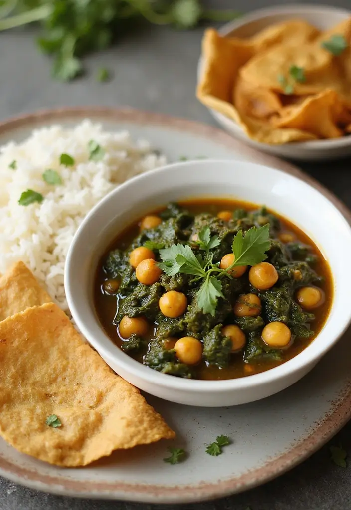 27 Healthy Indian Veg Lunch Recipes That Actually Taste Good 11 27 Healthy Indian Veg Lunch Recipes That Actually Taste Good - 11. Spinach & Chickpea Curry