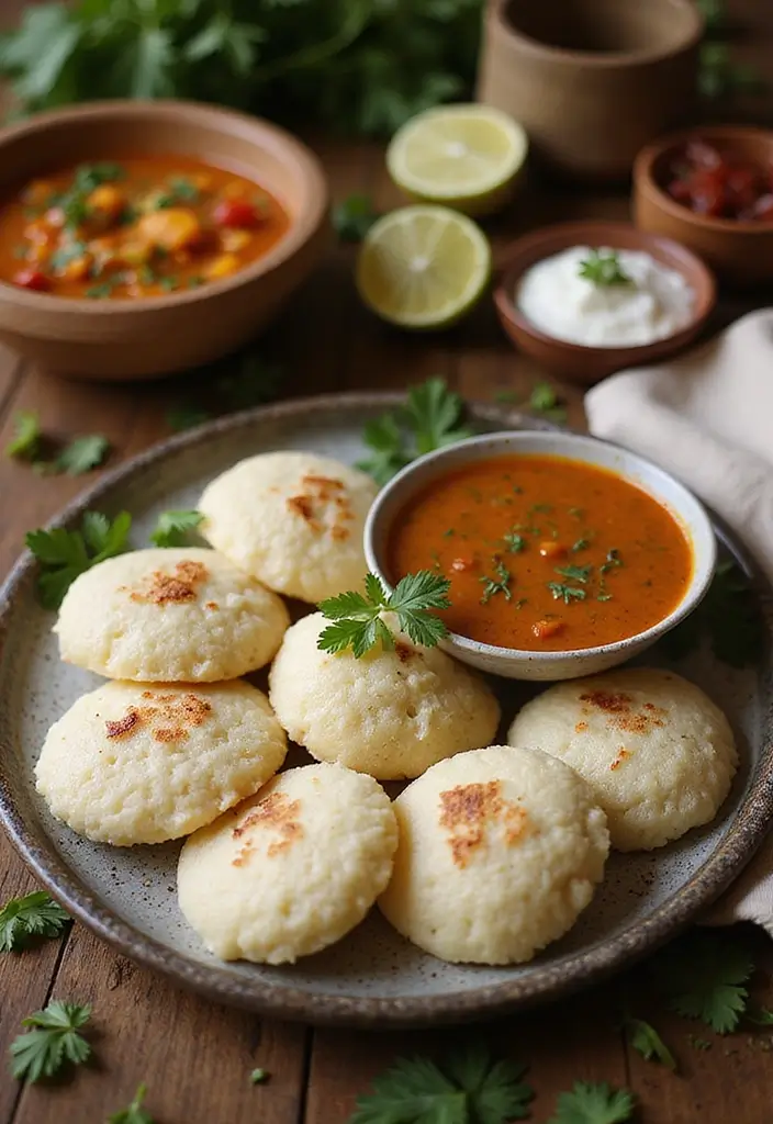 27 Healthy Indian Veg Lunch Recipes That Actually Taste Good 16 27 Healthy Indian Veg Lunch Recipes That Actually Taste Good - 16. Idli with Sambar