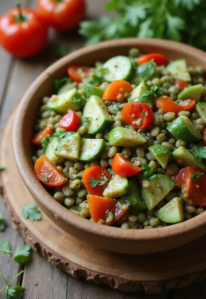 27 Healthy Indian Veg Lunch Recipes That Actually Taste Good 6 27 Healthy Indian Veg Lunch Recipes That Actually Taste Good - 6. Lentil Salad