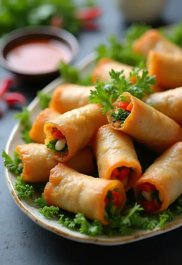 30 Easy Indian Appetizer Recipes To Wow Your Guests 12 30 Easy Indian Appetizer Recipes To Wow Your Guests - 12. Vegetable Spring Rolls