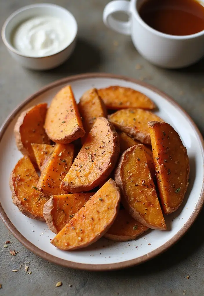 30 Indian Tea Time Snack Recipes Perfect With Chai 4 30 Indian Tea Time Snack Recipes Perfect With Chai - 4. Spiced Sweet Potato Wedges
