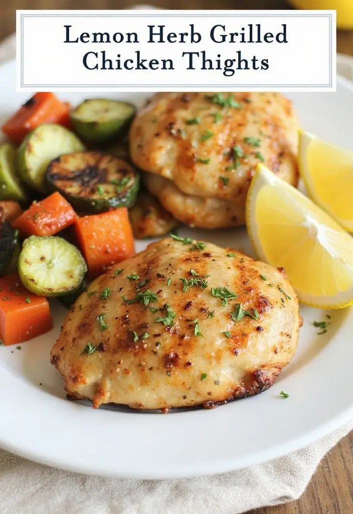 30 Juicy Indian Chicken Thigh Recipes Packed With Flavor 7 30 Juicy Indian Chicken Thigh Recipes Packed With Flavor - 7. Lemon Herb Grilled Chicken Thighs