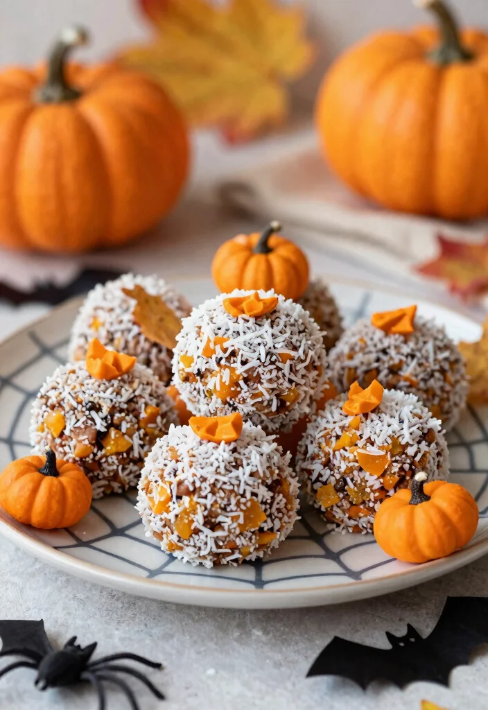 10 Halloween Vegan Recipes for Festive Plant Based Fun 1 10 Halloween Vegan Recipes for Festive Plant Based Fun - 1. Pumpkin Spice Energy Bites 1
