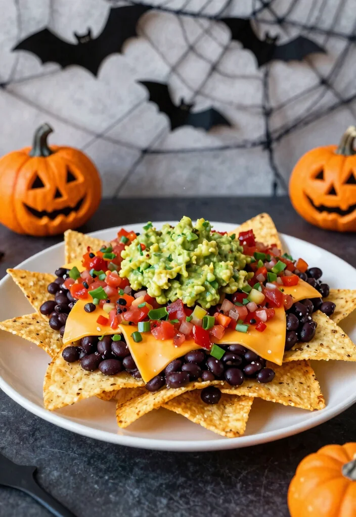 10 Halloween Vegan Recipes for Festive Plant Based Fun 12 10 Halloween Vegan Recipes for Festive Plant Based Fun - 2. Spooky Vegan Nachos 1