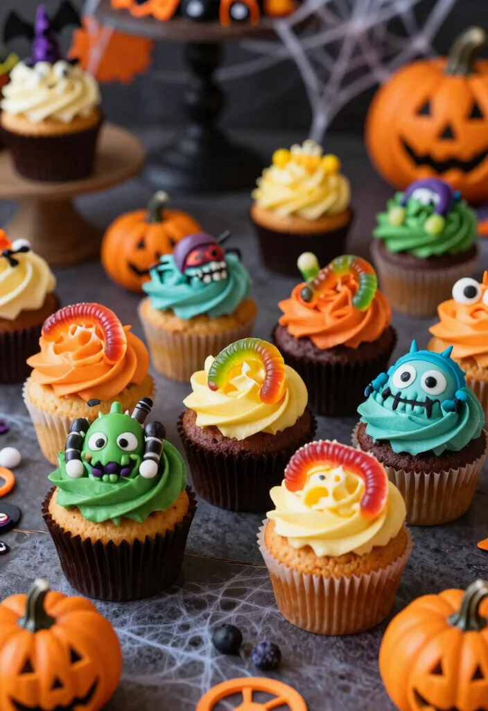 10 Halloween Vegan Recipes for Festive Plant Based Fun 45 10 Halloween Vegan Recipes for Festive Plant Based Fun - 5. Creepy Crawly Cupcakes 1