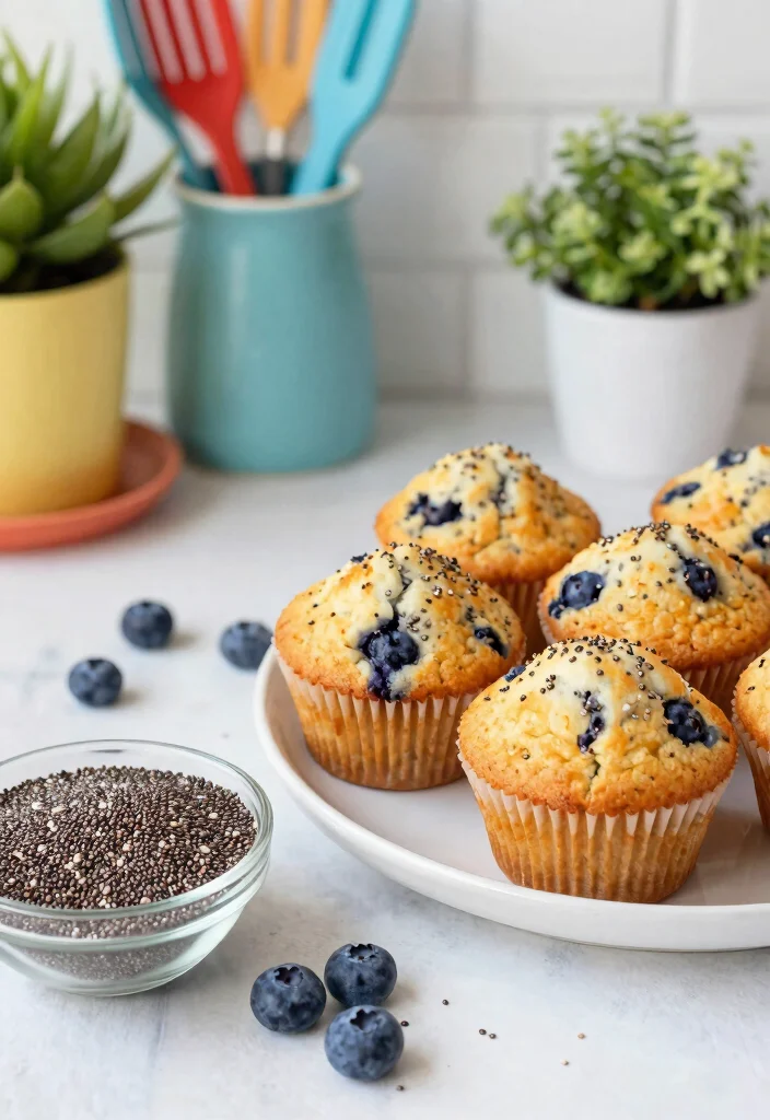 10 Healthy Blueberry Muffin Recipes for Easy Meal Prep - 6. Chia Seed Blueberry Muffins 1