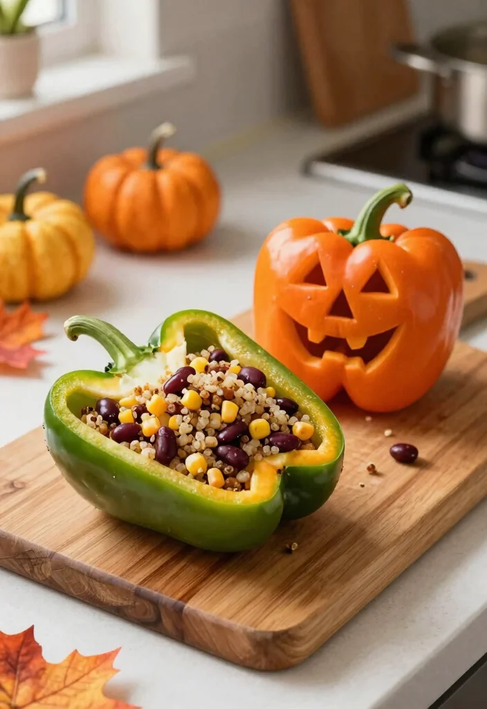 10 Healthy Halloween Recipes for Fun Guilt-Free Treats 12 10 Healthy Halloween Recipes for Fun Guilt-Free Treats - 2. Spooky Stuffed Peppers 1
