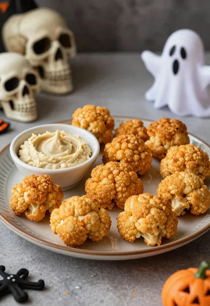 10 Healthy Halloween Recipes for Fun Guilt-Free Treats 67 10 Healthy Halloween Recipes for Fun Guilt-Free Treats - 7. Cauliflower Brain Bites 1