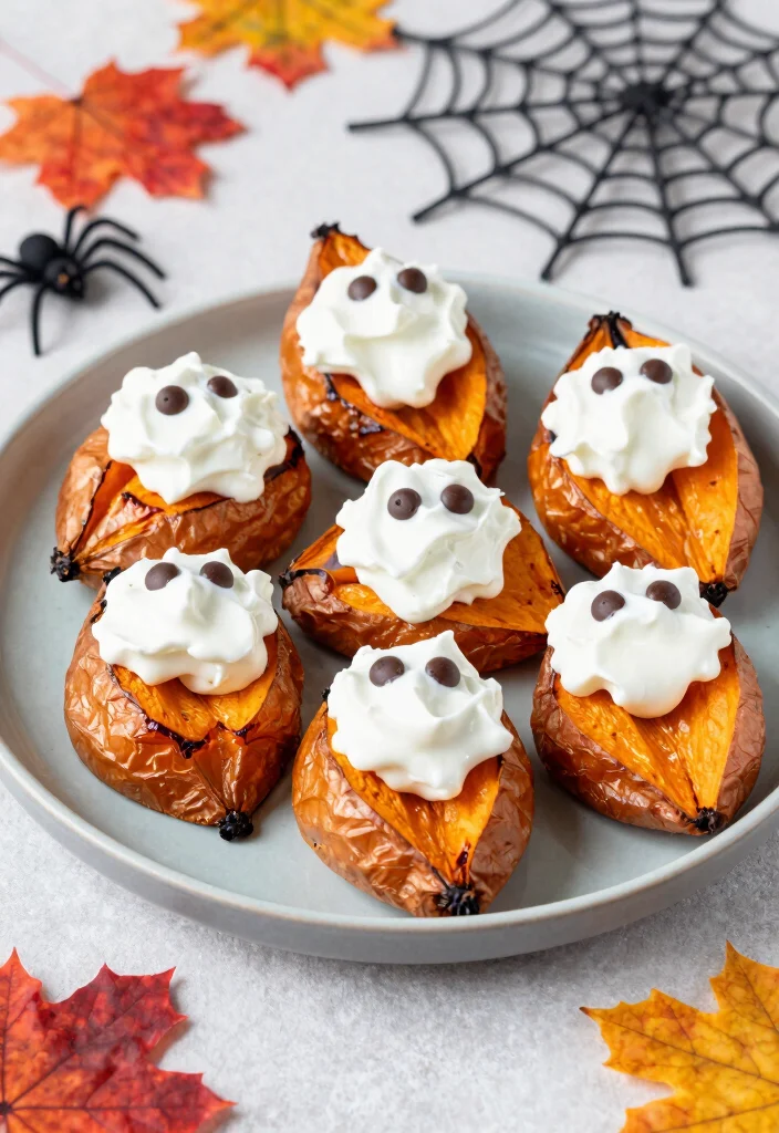 10 Healthy Halloween Recipes for Fun Guilt-Free Treats 78 10 Healthy Halloween Recipes for Fun Guilt-Free Treats - 8. Sweet Potato Ghosts 1