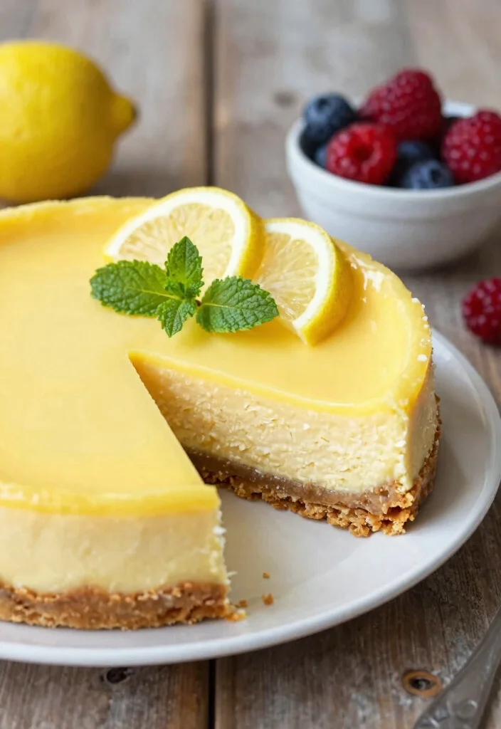 10 Justine Kameron Dessert Recipes Inspired by Viral Favorites - 2. No-Bake Lemon Coconut Cheesecake 1