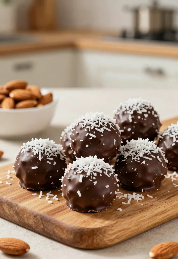 10 Justine Kameron Dessert Recipes Inspired by Viral Favorites - 9. Almond Joy Energy Bites 1