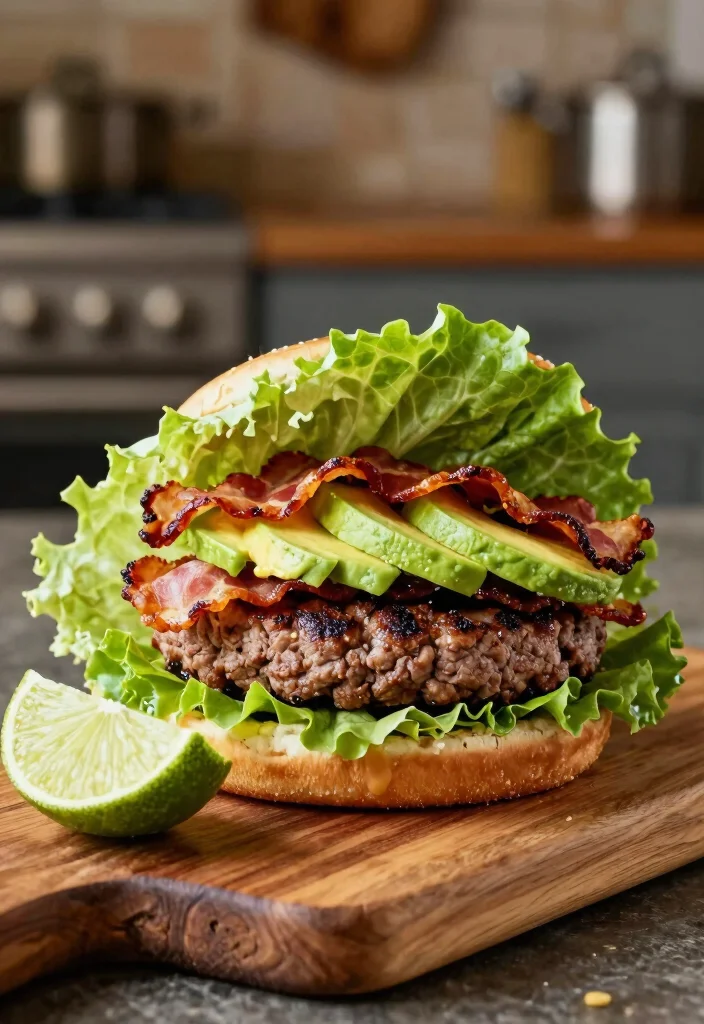 10 Keto Burger Recipes for Juicy Low Carb Comfort - 1. Avocado Bacon Burger 1