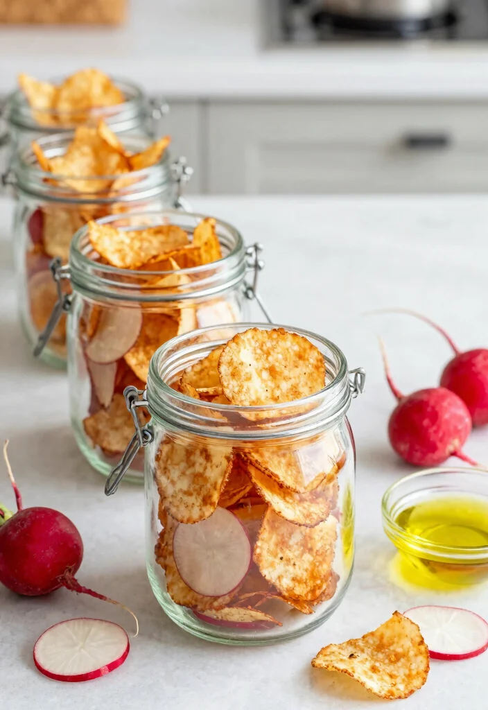 10 Keto Canning Recipes for Long Term Low Carb Prep 89 10 Keto Canning Recipes for Long Term Low Carb Prep - 9. Radish Chips 1