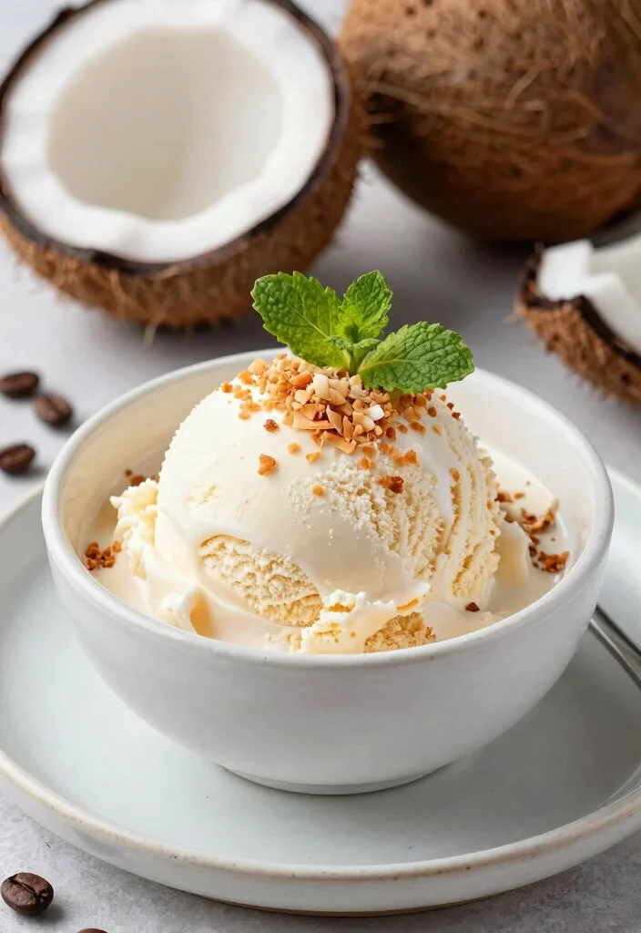 10 Keto Coffee Ice Cream Recipes for Creamy Low Carb Treats - 3. Coconut Coffee Ice Cream 1
