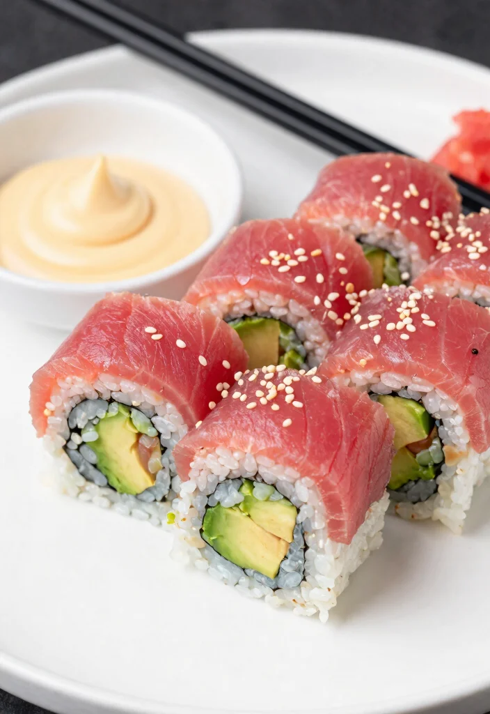 10 Keto Sushi Recipes for Creative Low Carb Rolls - 2. Spicy Tuna Roll with Creamy Avocado 1
