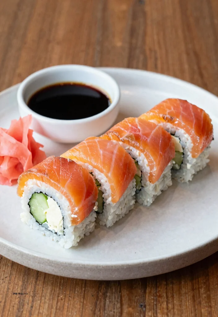 10 Keto Sushi Recipes for Creative Low Carb Rolls - 3. Philly Cream Cheese Roll 1