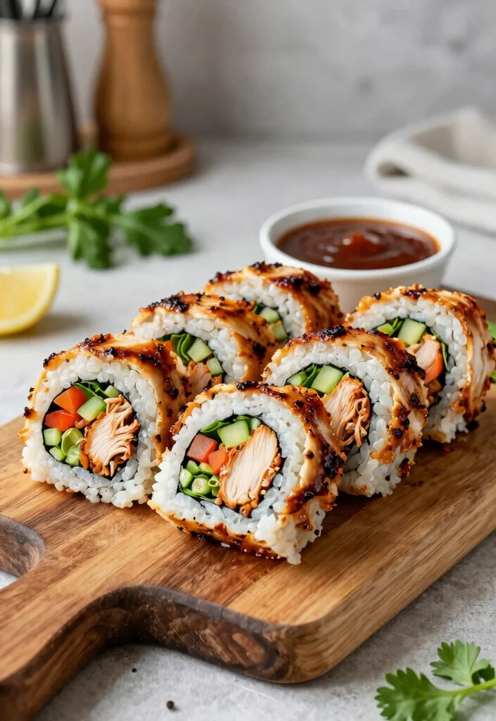 10 Keto Sushi Recipes for Creative Low Carb Rolls - 6. BBQ Chicken Sushi Roll 1