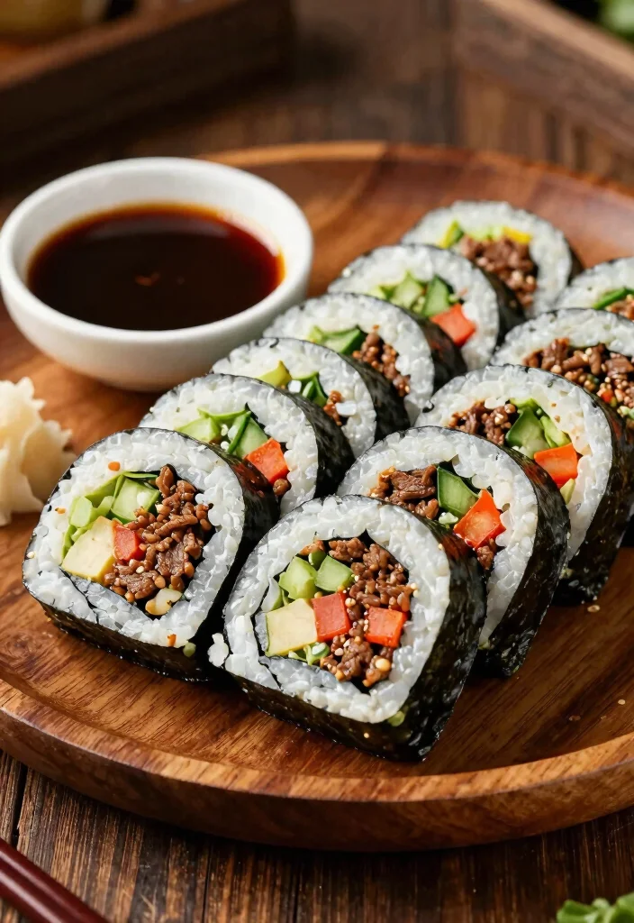 10 Keto Sushi Recipes for Creative Low Carb Rolls - 8. Korean Beef Sushi Roll 1