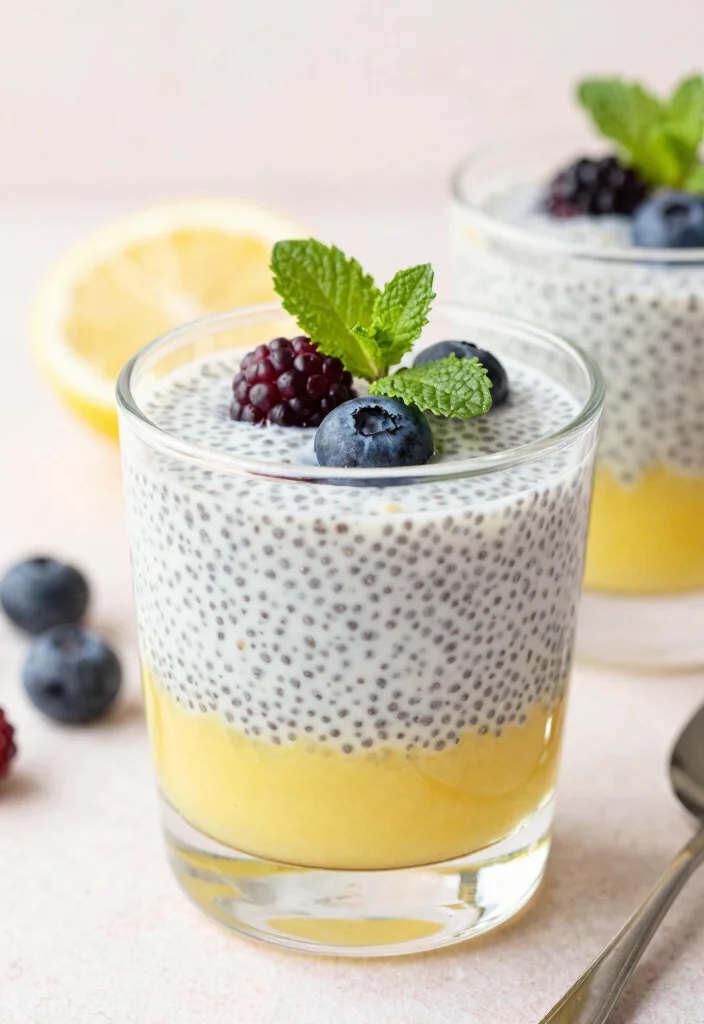 10 Lemon Curd Dessert Recipes for Tangy Creamy Treats - 3. Lemon Curd Coconut Chia Pudding 1