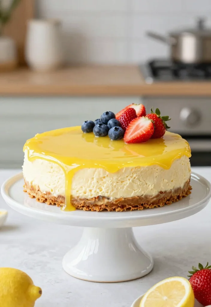 10 Lemon Curd Dessert Recipes for Tangy Creamy Treats - 4. No-Bake Lemon Curd Cheesecake 1