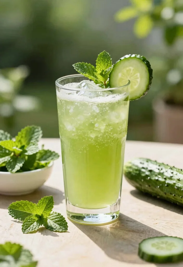 10 Vegan Juice Recipes for Fresh Clean Energy 45 10 Vegan Juice Recipes for Fresh Clean Energy - 5. Refreshing Cucumber Mint Cooler 1