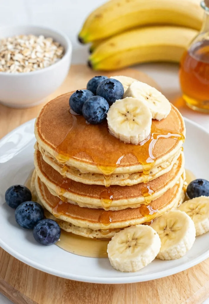 10 Vegan Pancake Recipes for Easy Morning Treats - 1. Fluffy Banana Oat Pancakes 1
