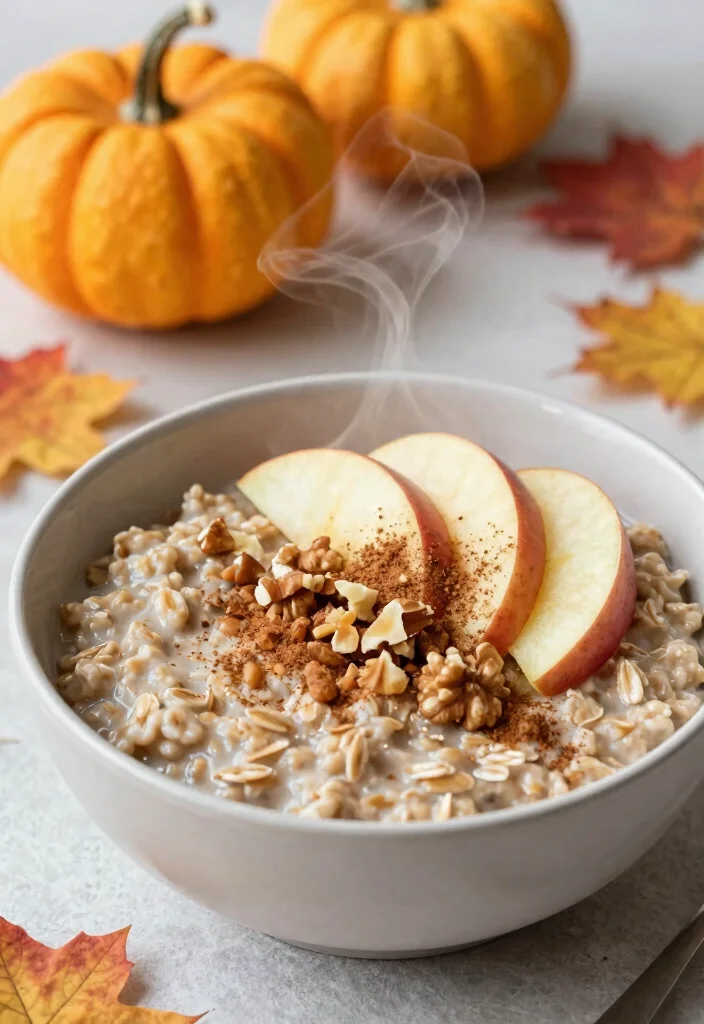 12 Autumn Healthy Recipes for Cozy Nutritious Eating - 3. Spiced Apple Oatmeal 1