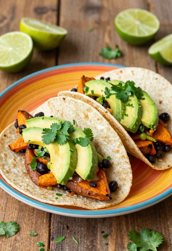 12 Autumn Healthy Recipes for Cozy Nutritious Eating - 5. Sweet Potato Black Bean Tacos 1