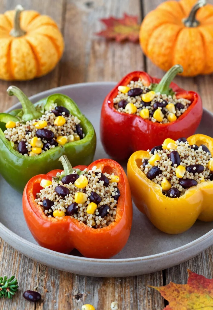 12 Autumn Healthy Recipes for Cozy Nutritious Eating - 9. Quinoa Stuffed Peppers 1