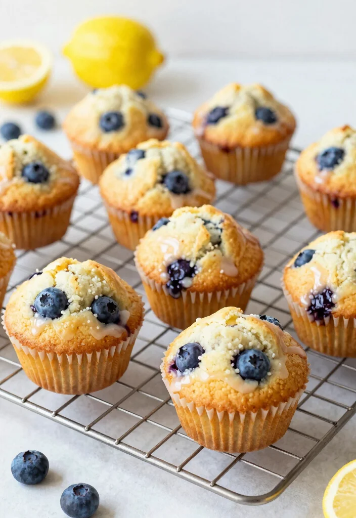 12 Best Lemon Dessert Recipes with Bright Fresh Flavor - 3. Light Lemon Blueberry Muffins 1