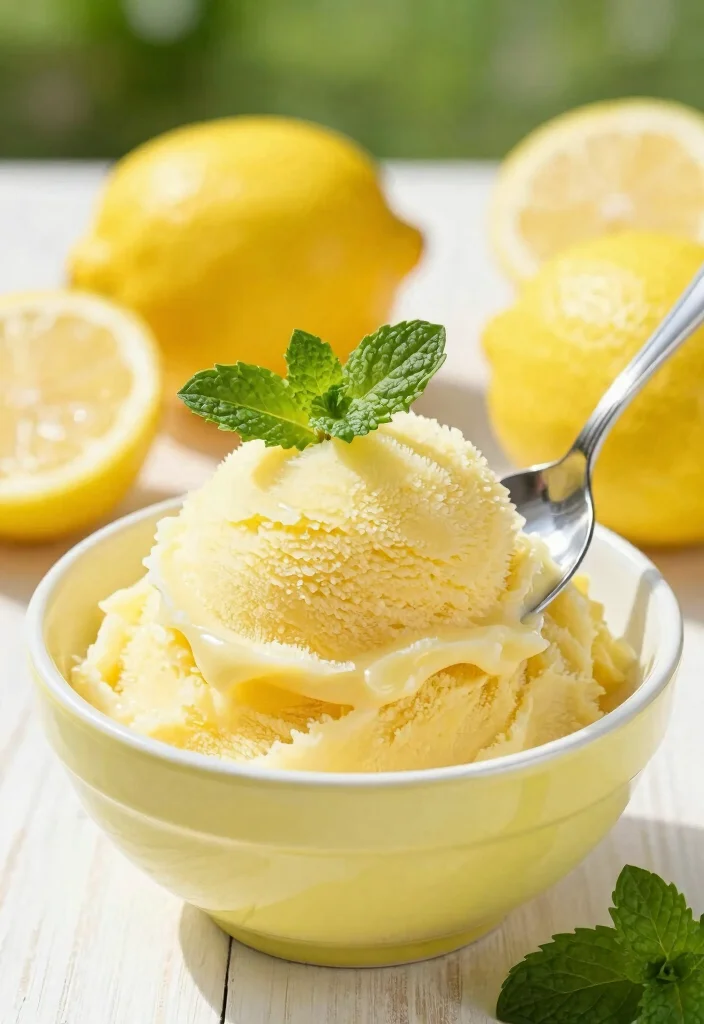 12 Best Lemon Dessert Recipes with Bright Fresh Flavor - 4. Zesty Lemon Sorbet 1