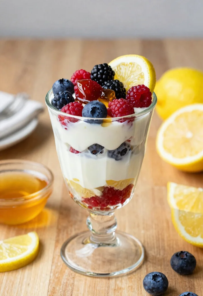 12 Best Lemon Dessert Recipes with Bright Fresh Flavor - 5. Lemon Greek Yogurt Parfait 1