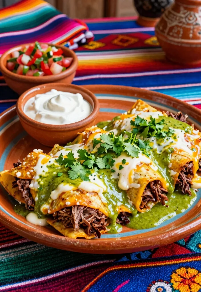 12 Brisket Dinner Recipes for Hearty Comfort Meals - 10. Brisket Enchiladas with Green Sauce 1