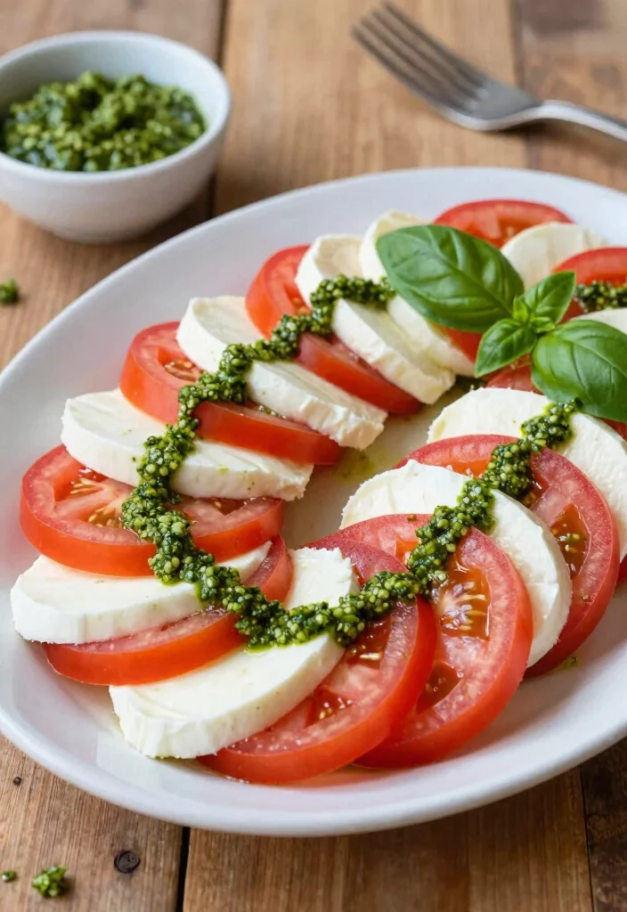 12 Easy Meatless Dinner Recipes for Simple Weeknights 78 12 Easy Meatless Dinner Recipes for Simple Weeknights - 8. Caprese Salad with Pesto 1