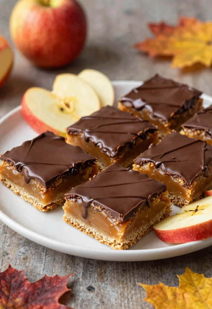 12 Fall Dinner Party Recipes for Cozy Gatherings - 12. Vegan Caramel Apple Bars 1