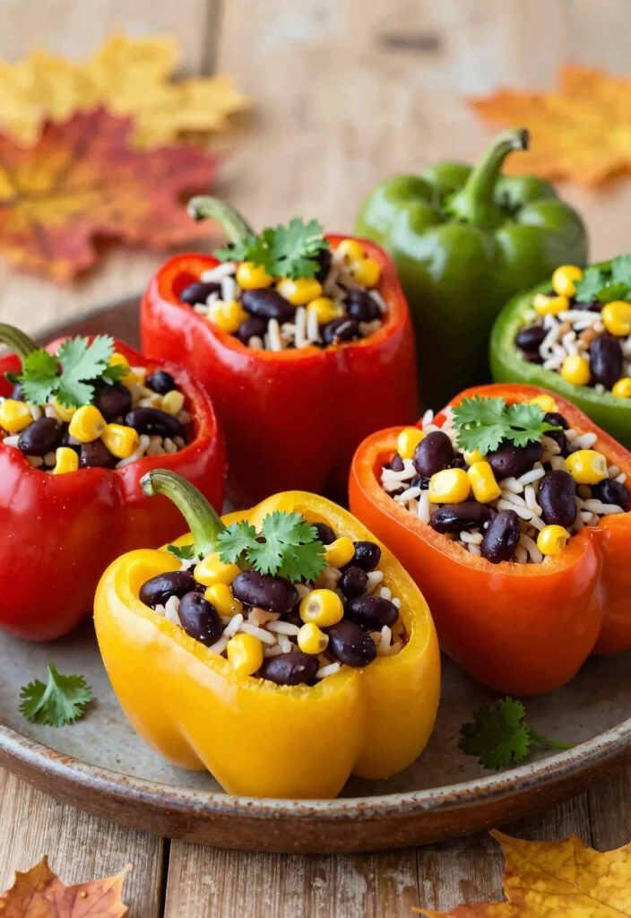 12 Fall Dinner Party Recipes for Cozy Gatherings - 5. Vegan Stuffed Peppers 1