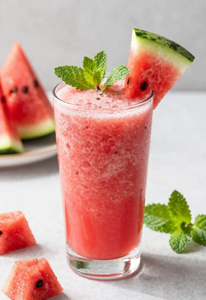 12 Healthy Frozen Fruit Smoothie Recipes for Quick Nutrition - 12. Refreshing Watermelon Mint Smoothie 1