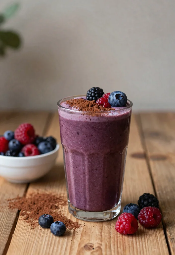 12 Healthy Frozen Fruit Smoothie Recipes for Quick Nutrition - 5. Choco Berry Delight 1
